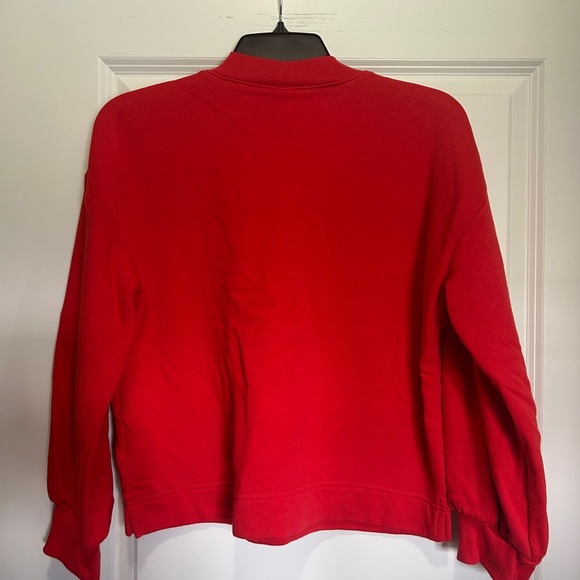 Old Navy Red Crew Neck Sweater with Love Embroidery - Picture 2 of 3